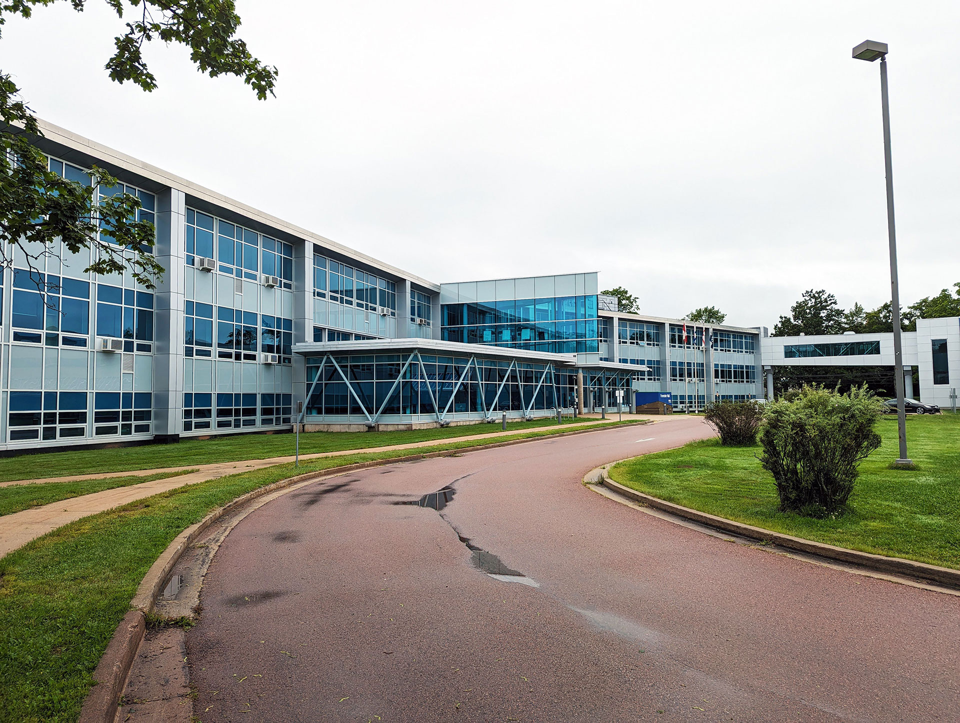 exterior of modern school